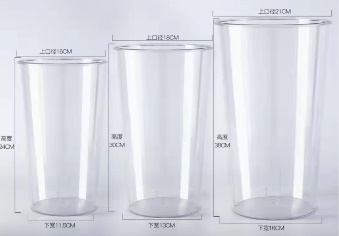 Plastic vase wide mouthed